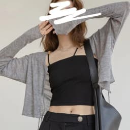 Gray Summer Women's Sun Protection Open Cardigan Lightweight See-through Wrap Shirt Belted Pocket Handkerchief Business Style