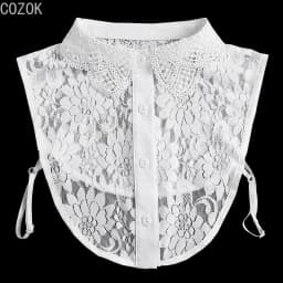 Female Lace Detachable Collar Vintage Solid Fake Collar Lapel Blouse Top Adjustable Women Clothes Ladies False Collar