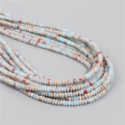 2X4MM Natural Abacus Stone Beads Blue Green Pink Flat Rondelle Beads for Jewelry Making Bracelets Necklace Accessories Wholesale