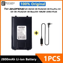 Baofeng UV-S9 Battery UV-5R+Plus UV-S9 Pro/V2 Walkie Talkie Li-ion Battery USB Charger 2800mAh For UV-10R BF-UVB3 Plus UV-5R Max