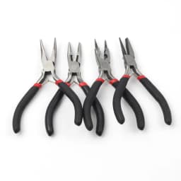 Black Handle Long Nose Mini Pliers Round Flat Long Nose Bent Nose Pliers For Jewellery Making Diy Crafts Necklace Bracelet Tools