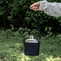 Boundless Voyage Titanium Bottle with Carry Bag 1.1L Open Flame Heating Canteen Camping Leakproof Drinkware for Hiking Ti3012D