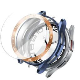 Tempered Glass+Bezel+Case For Samsung Galaxy Watch 6 Classic 43mm 47mm Cover TPU Bumper All-Around Protector Clear Screen Bezels