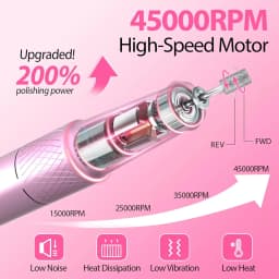 45000RPM Professional Electric Nail Drill Machine With LED Display Low Noise  Nail Sander For Home Manicure Salon Use