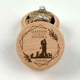 Free Personalized Engagement Ring Box Wooden Ring Box for Wedding Custom Proposal Engraved Ring Bearer Anniversary Gifts for Her