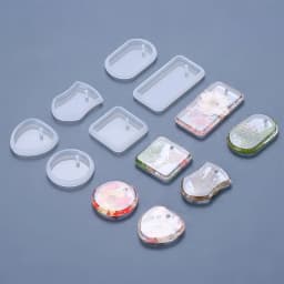 DIY Craft Hanging Pendant Mold Geometric Shape Hanging Listed Epoxy Resin Mold UV Crystal Resin Perforated Silicone Mold
