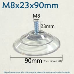 M4 M5 M6 M8 Transparent Suckers With Screw PVC Plastic Sucker Pad Holder Turn Nut Glass Table Tops Storage Tool Hooks