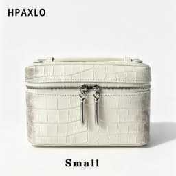 New Himalayan Color Makeup Bag Set with First Letter Embossing Genuine Leather Crocodile Texture Cosmetic Storage Case Make Up
