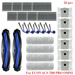 For ECOVACS T80 PRO OMNI / T80 OMNI Robot Vacuum Cleaner Part Main Side Brush Mop Cloth Hepa Filter Dust Bag Parts Accessories