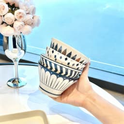 4/5 Pcs Japanese Minimalist Cone Bowls Multi-Purpose for Pasta/Soup/Salad Oven & Microwave & Dishwasher Safe