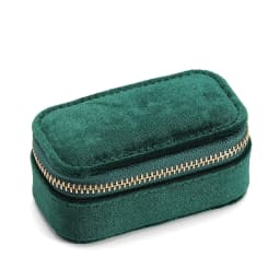 1PCS Mini Velvet Ring Box Single Layer Earrings Necklace Organizer Jewelry Storage Case Candy Color Zipper Bag Travel Portable