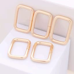 5pcs Metal Rectangle Ring Buckles Square Strap Webbing Belt Rings for Bag Purse DIY Strap