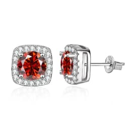 Pass Diamond Tester Pen Moissanite And Zircon Stud Earrings For Women 100% Real 925 Sterling Silver GRA Certificates D VVS1