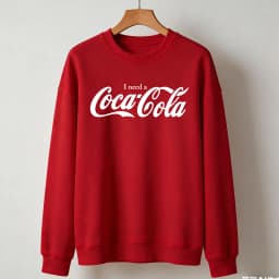 Unisex I Need A Cola Logo Autumn and Winter Sweatshirt Coke Lover Hoodie Gift for Matching Hoodies Long Sleeve Casual Pullover