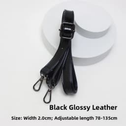 New Yu Black Leather Bag Strap Single Shoulder Crossbody Bag Long Strap School Bag Backpack Accessories Women's Bag Belt