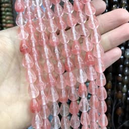 6 8 10MM Natural Stone Water Drop Turquoises Agates Quartz Jades Loose Spacer Beads For Jewelry Making DIY Bracelet Accessories