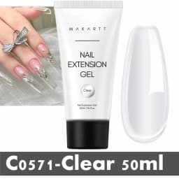 Makartt HEMA-Free Poly Nail Extension Gel 50ml, Hybrid Acrygel Builder Multi-Color, Long-Lasting French Manicure DIY Nail Art