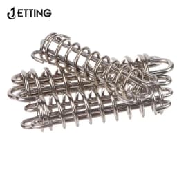 1pcs Dog Leash Shock Absorbing Buffer Tension Spring Training Sun Shade Heavy Duty Steel Tent Rope Fixed Buckle Drawbar Spring