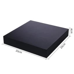 Black PU Leather Jewelry Display Riser Window Counter Top Presentation Board Organizer Showcase Collectible Necklace Holder Base