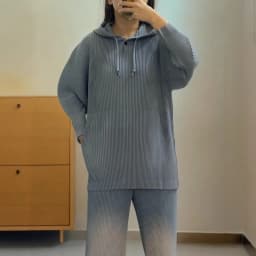 Classic Pleated Top 2026 New Loose Large Size Men Women with The Same Long-sleeved Long Hooded Sweater Casual Fold Jacket