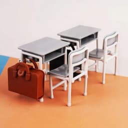1 Set Mini School Desk Chalkboard Chair Schoolbags Model For Doll House School Furniture Decor Dollhouse Classroom Accessories