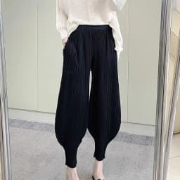 2026 Miyake Leisure Hundred Pleated Harem Pants Summer New Wide-legged Bunched Leg Pants Thin Section Sports and Leisure Women's