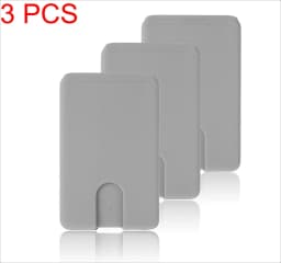Mobile Phone Card Holder Stick on Anti Falling Credit Cardholder Easy Push 3M Adhesive Soft Silicone Phone Wallet Compatible