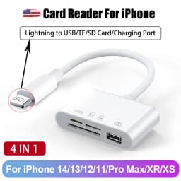 8-in-1 Universal Card Reader SD/TF Slots USB3.0/Type-C/LigtingOTGCamera Adapter For Android/iPhone/iPad External Installation