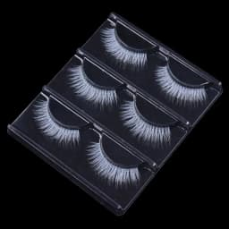 3 Pairs White Eyelashe Fluffy Lace Colored False Lashes Vegan Silk Eye Lashes for Doll Cosplay Party Halloween Makeup
