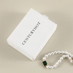 50-500pcsCustom Logo White Drawer Box Paper Cardboard Jewelry Box with Foam Inner Necklace Bracelet Ring Ring Earring Box