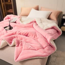 Weighted Winter Blanket for Bed Sofa Warm Thick Throw Blanket Fluffy Plush Solid Soft Fleece Blanket For Single Double Size