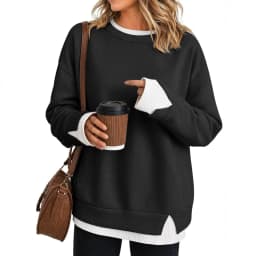 Loose Fit Pullover Hoodie Regular Length American and European Style with Mock Two Regular Thickness Casual Women Sweatshirts