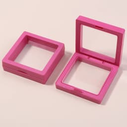 Transparent PE Floating Frame Display Case Jewelry Earring Antioxidant Storage Box Gifts Elastic Film Dustproof Packaging Box