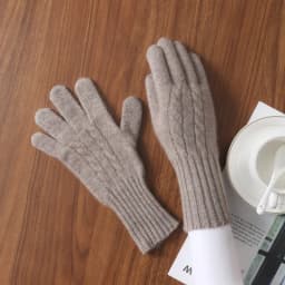 100% Wool Knitted Gloves Autumn/Winter Warm Gloves Classic Design Long Wrist Guard Mittens Classic Solid Color Cashmere Gloves