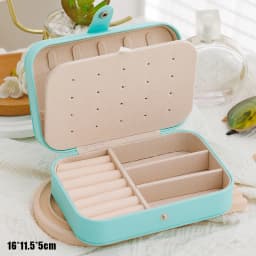 1pc Simple Portable Travel Jewelry Storage Box For Bracelets Earrings, Rings And Studs