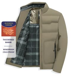 Top Grade Middle-aged Men's Bubble Puffer Parka Jacket Windbreaker Coat Winter Warm Thickened Short Outerwear