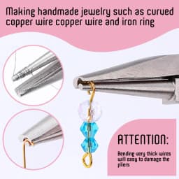Pink Round Concave Pliers Wire Looping Mini Precision Pliers Wire Bending Tools for DIY Jewelry Making Eye Hobby Projects
