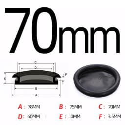 14mm-150mm Hole Diameter Black Single Sided Protective Coil Sealing Rubber Ring Wiring Grommets Hole Plug Gasket