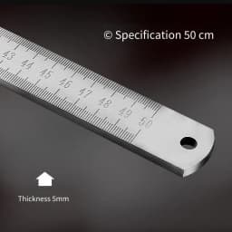 Dual-Purpose Stainless Steel Ruler -50cm / 20inch Professional Measuring Tool & Emergency Window-Breaking Lifesaver