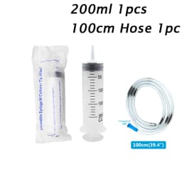 Pet Feeding Large Capacity Syringes 100ML-550ML With 1M Hose Plastic Injector Reusable Pump Nutrient Syringe Measuring Washable