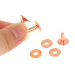 10sets Rivet Fixed Copper Rivet For Leather With Burrs Washers For DIY Rivet Fixed DIY Vintage Leather Goods