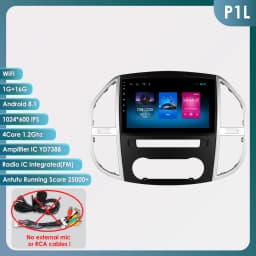 10.1" Hizpo 2Din Android Auto Car Radio for Mercedes Benz Vito W447 2014 - 2021 UI7862 Multimedia 4G BT RDS DSP GPS Navigation