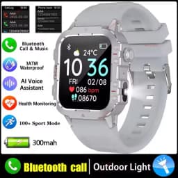 2026 New Rugged Military GPS Smart Watch Men Bluetooth Call Health Monitoring Sports 5ATM Waterproof Smartwatches Man Pk Ht22
