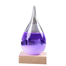 Crystal Transparent Storm Glass Bottle Barometer Bottles Weather Forecast Stylish Desktop Water Drop Weather Station Gift Decor