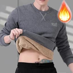 Winter Sweatshirt Men Long Sleeves Men Fleece Lined Warm Sweatshirt Pure Color Quarter Zip Sweatshirt Thicken Plus Size 8XL
