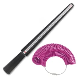 Multi-Purpose Professional Ring Sizer Measuring Tool Plastic Jewelry Mandrel Stick Finger Gauge for Ring Size Determination