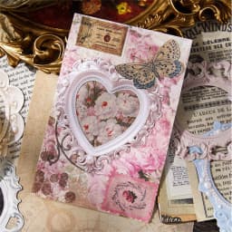 10/60 Pcs Retro Picture Frame Stickers Pack Relief Hand Tent DIY Scrapbook Diary Aesthetic Stationery Supplies Hollow-Out Design