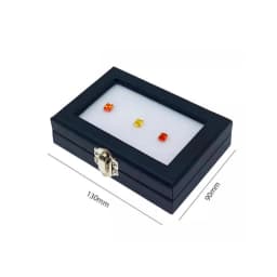 High Quality Diamond Display Box Leatherette Gemstone Storage Box Gem Display Case Stone Box Jewelry Holder Organizer