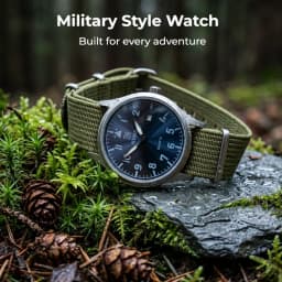 2026 Classic Pilot Quartz Men Watch Brown Leather Strap Retro Casual Business Daily Wear