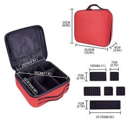 Makeup Bag Train Case Makeup Cosmetic Bag Organizer Portable Artist Storage Bag With Adjustable Dividers Makeup Brush Case